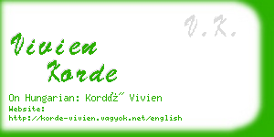 vivien korde business card